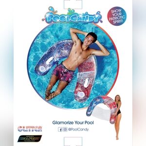 Inflatable Sun Chair Stars & Stripes Glitter PoolCandy